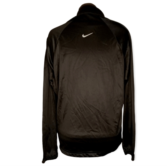 Nike vintage zip up jacket with  guitar strings  on side with logo  black satin. - Picture 5 of 11